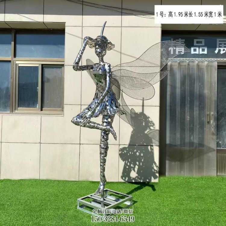 镂空舞者雕塑生产，景区案例，铁艺跳舞雕塑优选