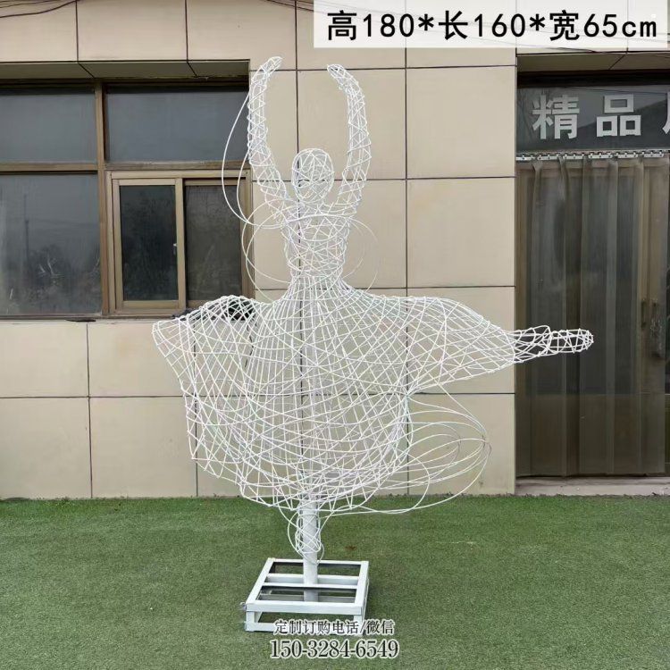 镂空舞者雕塑优选，陆地摆件，园林铁艺跳舞雕塑供应