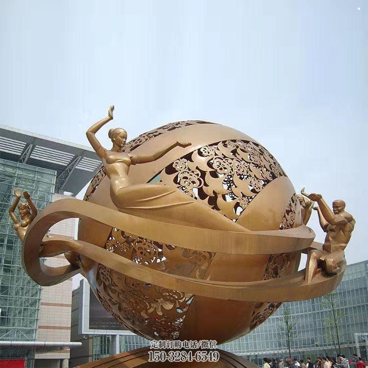 镂空球雕塑供给，景观雕塑，烤漆镂空球雕塑选定