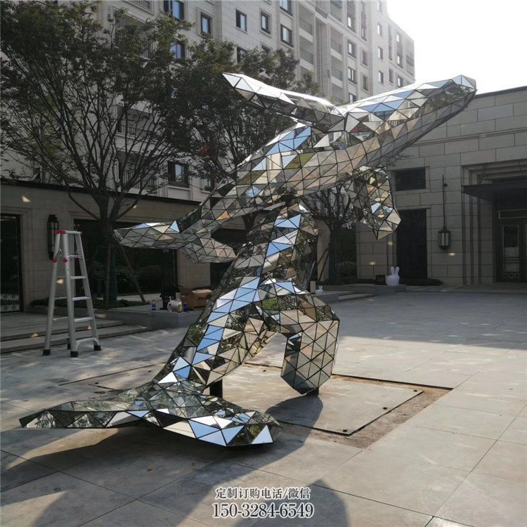 大型鲸鱼雕塑，镂空灯光原理，户外公园广场摆件 (28)