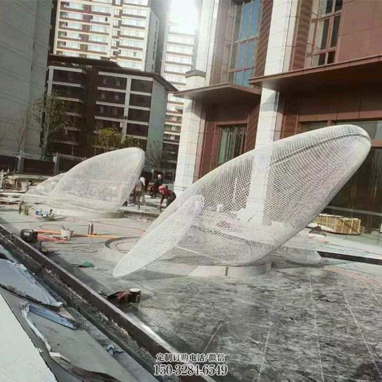 大型鲸鱼雕塑，镂空灯光原理，户外公园广场摆件 (11)